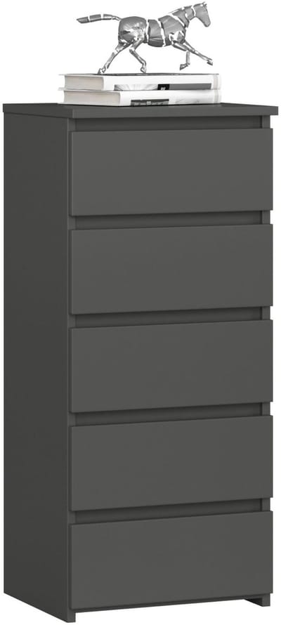 Ladekast CL5 met 5 Lades / AKORD Furniture Factory / Grafietgrijs / 40 x 92 x 35 cm