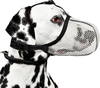 Set van 2 Ademende en Zachte Hondenmuilkorven – Geschikt voor Middelgrote tot Grote Honden – Voorkomt en Voorkomt Blaffen, Bijten en Kauwen – Reflecterende Mandmuilkorf