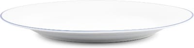 BonBistro Plat bord 27cm blue rim Basic White (Set van 6)