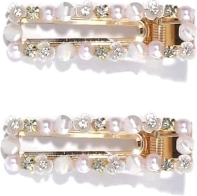 Prachtige haarclips 2 stuks Kristal vierkant - Haarfashion haarspeld- meisjes, dames haarmode| Gala feest| Feest gelegenheden| Haar accessoire Bruid| Bruidsmeisje| Vrouwen| Moederdag| Valentijnsdag