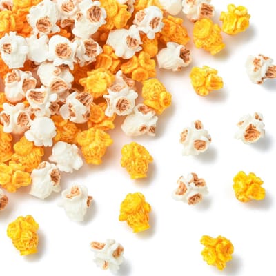 Dailygoods- Popcorn Beeldjes 100 Stuks - Kunsthars - Mini Faux Voedsel - Decoratie - Party Rekwisieten - Levensecht en Lichtgewicht - Miniatuur Voedsel