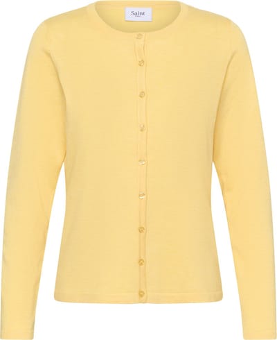 Saint Tropez A8661, MilaSZ R-Neck Cardigan Dames Trui - Lemon Drop Melange