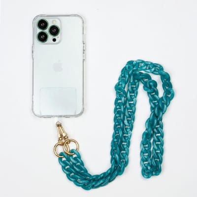 Casemania Universele Telefoonkoord met Kralen - Verstelbare Nek Ketting - Koord voor Telefoon - Turquoise