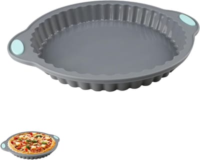 SnelShoppen - Silicone Cake Mould 28 cm, Herbruikbare Bakvorm, Flexibele Cakepan met Handvatten, Antiaanbaklaag, Voedselveilig en BPA-vrij voor Taarte