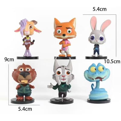 Originele Nieuwe Speelgoed Zootopia 2 Blind Box Mini Figuur Set Nick Judy Anime Figuren Clawhauser Gideon Bogo Mystery Box Duurzaam Cadeau Speelgoed gray