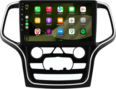 Carplay autoradio geschikt voor Jeep Grand Cherokee WK2 | 2014 t/m 2022 | Android 13 | Draadloos Apple Carplay & Android Auto | 2GB + 32GB | 8-Core processor | Davilon | 2025 model | 2014 2015 2016 2017 2018 2019 2020 2021 2022 | Bluetooth & Wifi