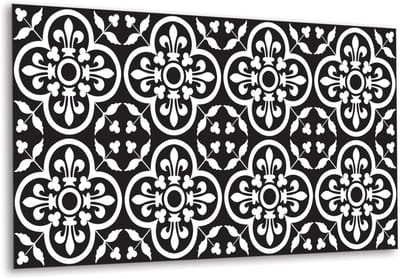 Tulup PVC Wandpaneel - Oosterse Stijl Vinyl Wandpaneel - 100 cm x 50 cm - Zwart Wandpaneel PVC - 1 stuk - Vinyl Wandpaneel - Mozaïek Muurpaneel - Wandbekleding Vinyl - Plaktegels Keuken en Badkamer