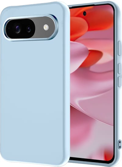 Hoesje - Geschikt voor Google Pixel 10 - Sterk & Shockproof - Hoes Cover - Siliconen Case - Lichtblauw