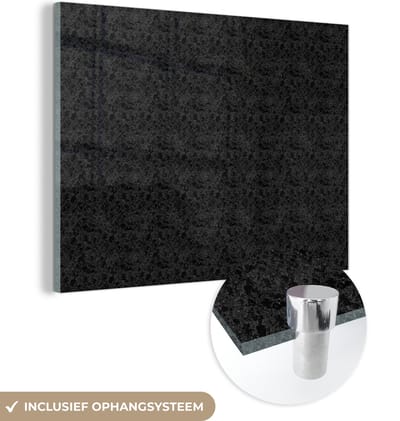 MuchoWow® Glasschilderij 120x90 cm - Schilderij acrylglas - Steen - Patroon - Graniet - Foto op glas - Schilderijen