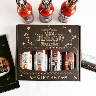 Mic's Chilli Inferno Sauce Gift Set 4x 160ml