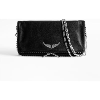 ZV tas Franse mode exquise damestas met diamantvleugels schoudertas clutch tas enveloppe damesschoudertas black