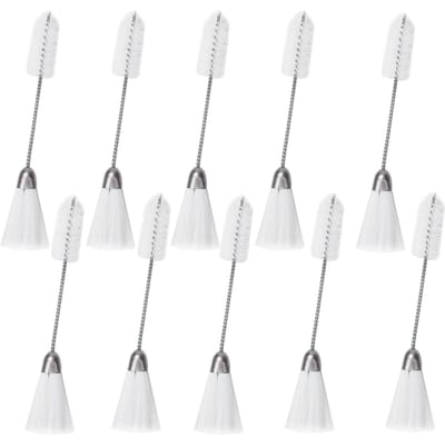 10 Stuks Nylon Roestvrij Staal Naaimachine Reinigingsborstel Huishoudelijk Sanitair Gereedschap white