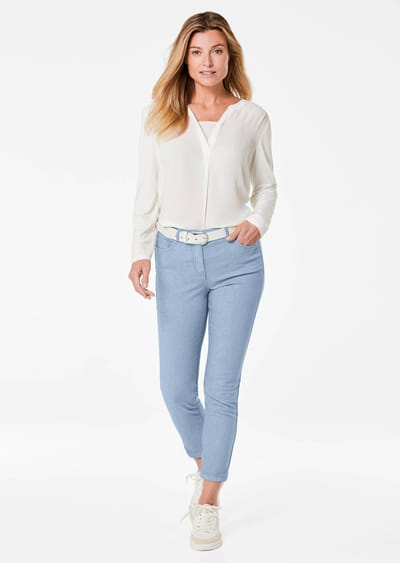 7/8-jeans BELLA van superstretch-materiaal - lichtblauw - Gr. 38 van Goldner Fashion