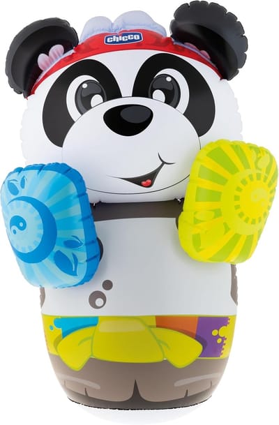 Opblaasbare Bokszak - Kinder Bokszak - Actieve Spelletjes - Grappige Geluiden - 91cm Hoog - Panda