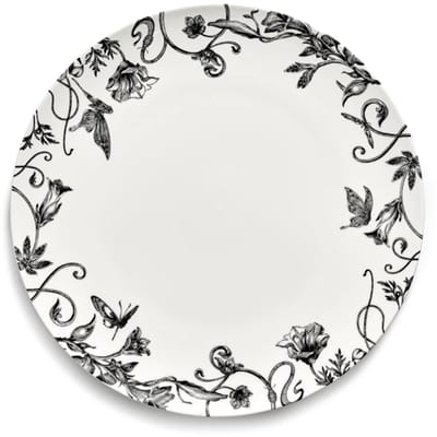 Serax Tomorrowland Unity Floral Fantasy plat bord D27cm zwart / wit