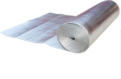 Radiatorfolie Isolatie - Warmtefolie Reflecterend - Energie Besparen - Dubbele Aluminium Bubbel - 5mm Dik - Zilver
