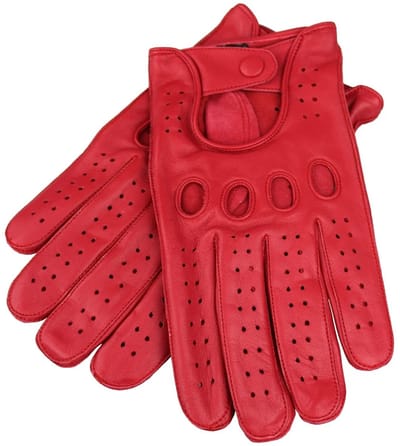 DriveLux™ Racing - Leren Handschoenen Heren - Ruby Red - Leren Auto/Motor Handschoenen - Driving Gloves - Maat XXL (: 29 - 30 cm) - Ademend en Waterbestendig – Gemaakt van Lamsleer