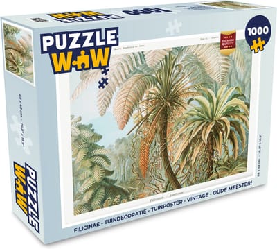 Puzzel Vintage - Oude meesters - Varens - Planten - Natuur - Legpuzzel - Puzzel 1000 stukjes volwassenen