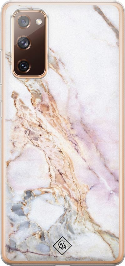 Casimoda® hoesje - Geschikt voor Samsung S20 FE - Parelmoer Marmer - Backcover - Siliconen/TPU - Multi