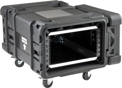 SKB - rSeries - 6U Shock Rack - Zwart - 28-inch diep - met Wielen