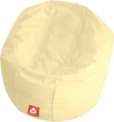 Whoober ronde zitzak Ibiza L outdoor crème - Wasbaar - Voor binnen en buiten