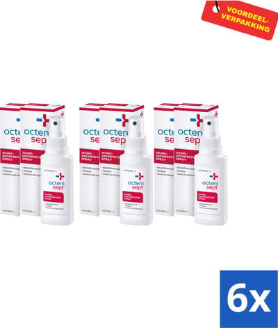 Octenisept Wonddesinfectie Spray - Wond Desinfectie - 6 x 100ml - Voordeelverpakking