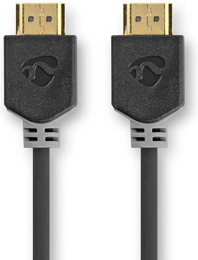 Nedis Ultra High Speed ​​HDMI-Kabel - HDMI Connector - HDMI Connector - 8K@60Hz - 48 Gbps - 2.00 m - Rond - 6.5 mm - Antraciet - Doos