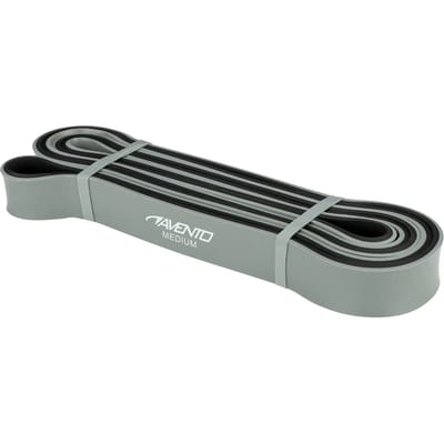 Avento Fitness Powerband Latex - Medium - Grijs/Zwart