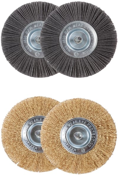 Universele borstelset voor elektrische onkruidborstel - Set van 2 - Onkruidverwijderaar - Onkruidverdelger - Stalen en Nylon borstel - 11cm - Voegenborstel - Grastrimmer