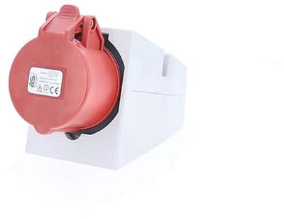 CEE-Stopcontact 16A 5-Pins 400V Wit voor Bouwplaats