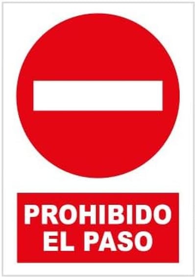 Verkeersbord Signaal Stap Verboden - 340x230mm Duurzaam Materiaal