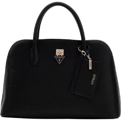 GUESS handtas schoudertas Patsie Two Compartment Satchel Black zwart