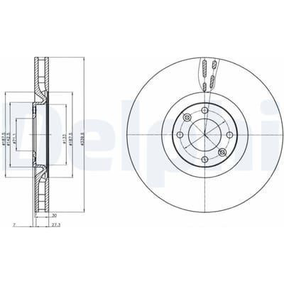 Remschijf DELPHI BG9107C