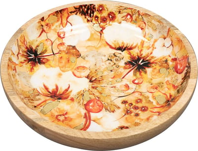 TS Collection - Bowl Cotton cream - 31x7 - Metaal & Epoxy - Exclusieve woonitems voor binnen - Handgemaakt - Unieke print - Designed by Lammie