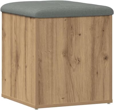 Houten opbergbank met snijwerk Salontafel Eikenkleur