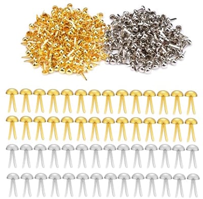 Mini-brads en patroonzakklemmen voor scrapbooking en kaarten maken - 400 stuks