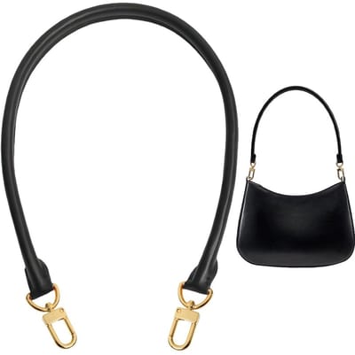 Dailygoods - 72 cm schouderriem van echt Vachetta leer, korte reserveriem van rundleer, voor handtassen, opgerolde riem, draagtas, riem met gouden legeringssluitingen voor dames, Lucky SPE