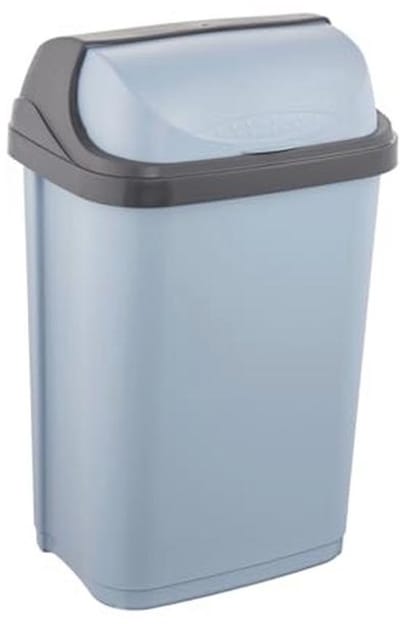 Praktische Vuilnisemmer met Roldeksel - 25L - Scandinavisch Blauw