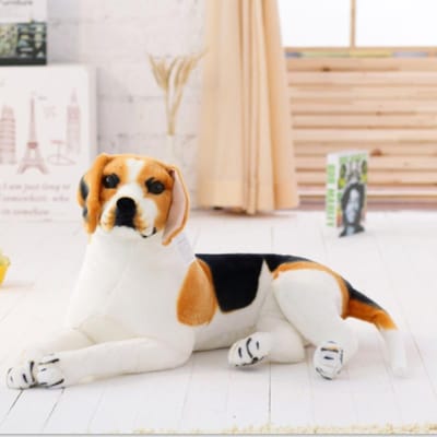 Levensechte Gigantische Beagle Hond Pluche Speelgoed Extra Groot Zacht Knuffeldier Schattige Puppy Cadeau voor Kinderen en Volwassenen 60cm