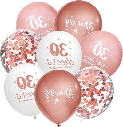 Verjaardagsballonnen in roségoud voor een feestelijk thema, 30 stuks voor elke gelegenheid