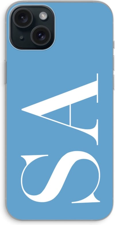 Gepersonaliseerd - Case Company® - Hoesje geschikt voor iPhone 15 Plus hoesje - Monogram N°2 - Soft Cover Telefoonhoesje - Bescherming aan alle Kanten en Schermrand