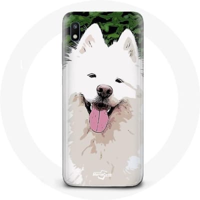 Hoesje voor Samsung Galaxy A10 Samojeed wit hondenras wit
