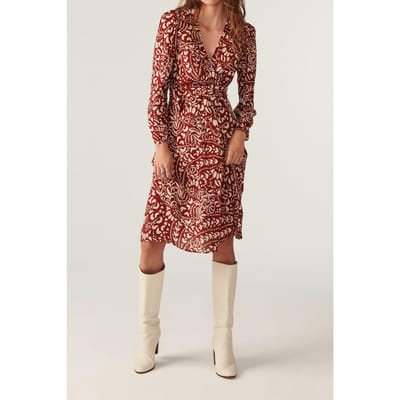 BA&SH Robe Kodile Terracota Größe: XS | Midikleider Outlet | Damen