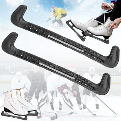 Allecto Plus - Ice Hockey Skate Blade Guards - Verstelbare Cover - Skate Protector - Voor Kunstschaatsen - Uniseks - Zwart