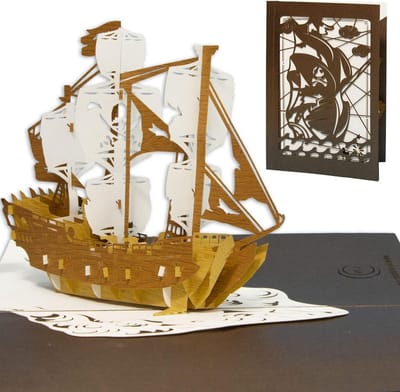 3D Pop-up Kaart Schip - Verjaardag & Cadeau voor Liefhebbers van Varen en Reizen