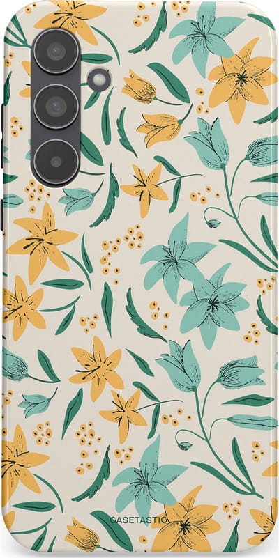Casetastic Hoesje Geschikt voor Samsung A55 - Stijlvolle Beschermende Duo-layer Case - Sereen in bloei