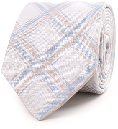 TRESANTI | GRANELLO | Silk tie with a classic large check pattern | Blauw