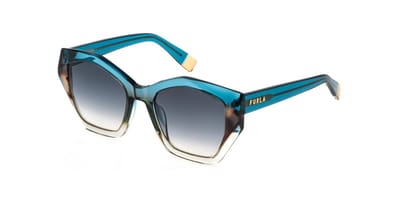 Furla SFU885V Blu sfumato verde lucido 54/20/140 WOMAN Zonnebrillen