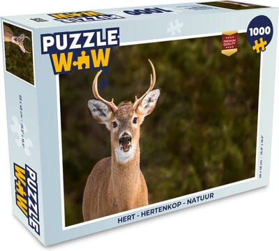 Puzzel Hert - Hertenkop - Natuur - Legpuzzel - Puzzel 1000 stukjes volwassenen
