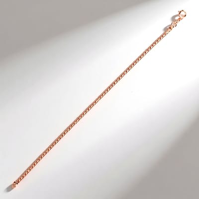Cavill - Rosévergulde Zilveren Ketting - 925 Sterling Zilver - Panzerketting 50 cm - Lichtgewicht Elegante Damesketting Roségoud